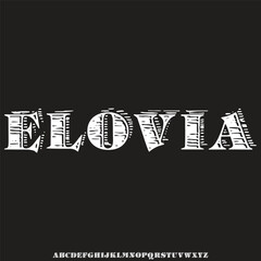 ELOVIA, LUXURY AND ELEGANT UPPERCASE ALPHABET. DISPLAY FONT SERIF