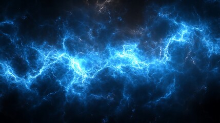 Fototapeta premium Abstract Blue Electric Lightning Energy Background