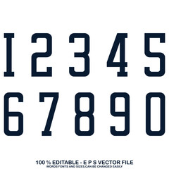 Sport Jersey Numbers Vector and Clip Art	