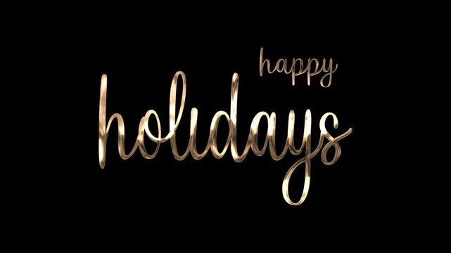 text animation happy Holidays