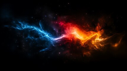 Fototapeta premium Abstract Background of Red and Blue Energy