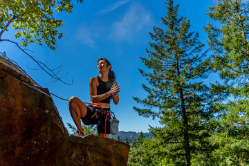 Grace and Grit: A Fitness Model's Ascent Through the Majestic Trails of the Pacific Northwest