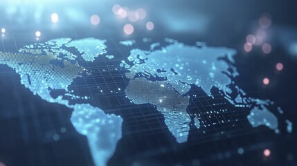 Double exposure of global investment maps, combined with financial graphs, capturing Global Investment Strategies
