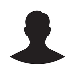 Modern person silhouette on white background
