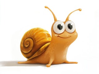 snail on a white background