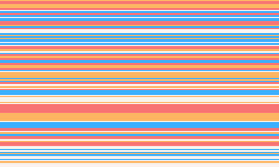 Geometric stripes seamless vector pattern with horizontal lines in varied colours, creating an abstract background. Ideal for textile design, wallpaper, or graphic prints.