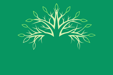 Tree leaf plant vector illustration