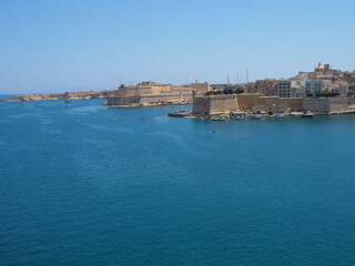 Beautiful landscape in Valletta  and mediterranean sea