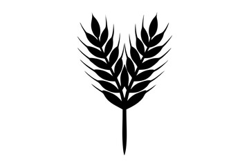 Wheat silhouette vector illustration perfect for agriculture, baking, and organic design projects. Ideal for logos, icons, and decorative elements in farming or food themes.