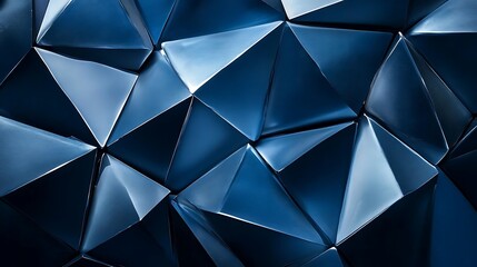 Fototapeta premium Abstract dark blue geometric pattern background