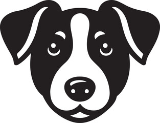 Dog head silhouette vector style