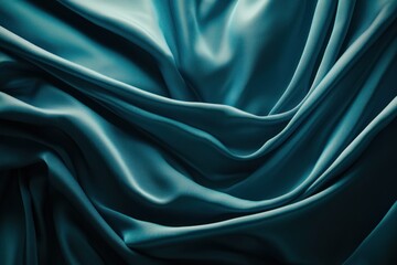 Obraz premium Smooth Silk Fabric in Teal Color