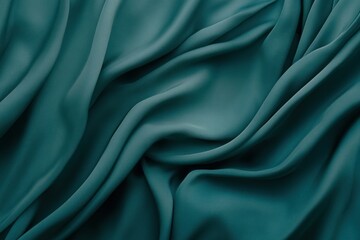 Obraz premium Soft Teal Fabric with Elegant Drapery