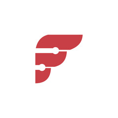 F logo with modern creative idea concept design