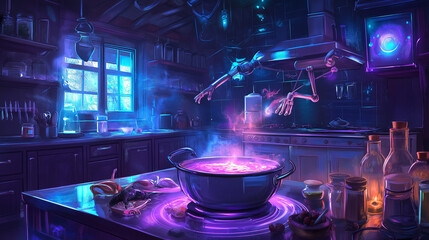 Magic lamp in the night