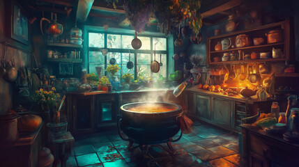 Obraz premium Magic lamp in the night