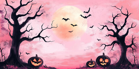 Halloween background with bats