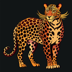 Leopard vector image illustration and artwork