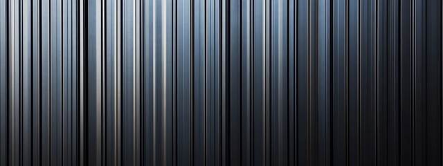 Obraz premium Black corrugated metal texture. Wall wooden vertical panels. Dark steel roof sheet. Wood siding for construction. 