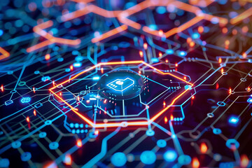 Close up Cybersecurity software dynamically defending against network intrusions showcasing patch application
