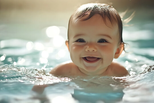 Swimming lessons for newborns focus on gentle water introduction, promoting early water comfort and building trust between baby and parent.