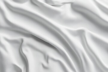 Obraz premium Smooth white fabric with elegant drapes and flowing folds, showcasing its luxurious texture