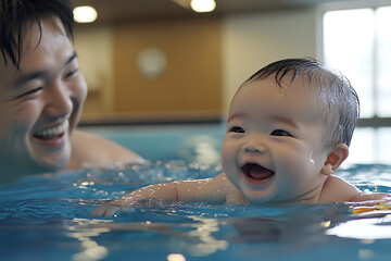 Swimming lessons for newborns focus on gentle water introduction, promoting early water comfort and building trust between baby and parent.