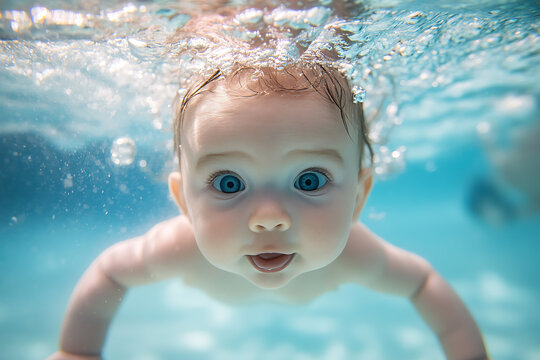 Swimming lessons for newborns focus on gentle water introduction, promoting early water comfort and building trust between baby and parent.