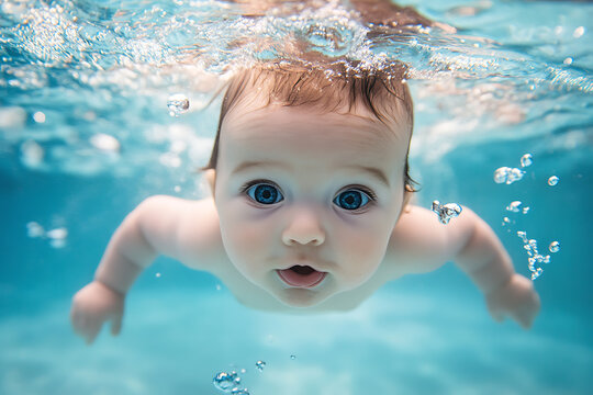 Swimming lessons for newborns focus on gentle water introduction, promoting early water comfort and building trust between baby and parent.