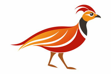 Creative vector design of chukar bird on a white background