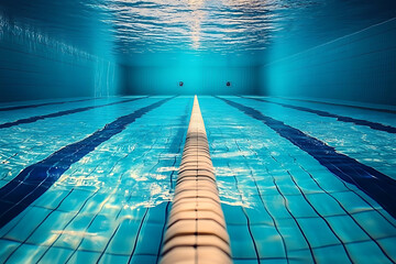 Obraz premium Swimming is a physical activity that enhances body strength, improves cardiovascular health, and promotes overall fitness and well-being.