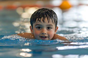 Swimming is a physical activity that enhances body strength, improves cardiovascular health, and promotes overall fitness and well-being.