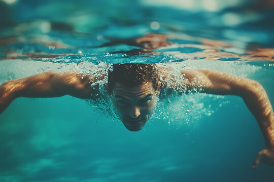 Swimming is a physical activity that enhances body strength, improves cardiovascular health, and promotes overall fitness and well-being.