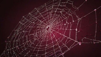 Magenta spider web illustration