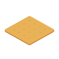 Square crackers.  Crackers vector isolated. Illustration of food, snacks.
