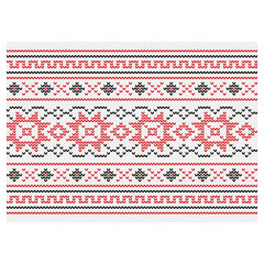 Ukrainian ornament. Imitation of knitted fabric. Vector illustration. Can be used for backgrounds, patterns, covers, souvenirs, clothing, textiles and other layouts.