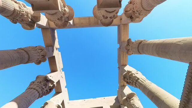 Footage from the Philae Temple in Aswan Egypt