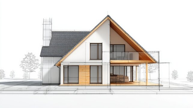 Modern annexe house extension with white highlights for a stylish uk home improvement
