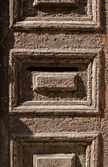 texture of framed wooden old door background
