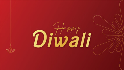 Luxury Premium Vector Diwali Celebration Hindu Festival Web Banner Design Template