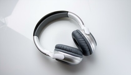Stylish wireless headphones with minimalist design, placed on a white background