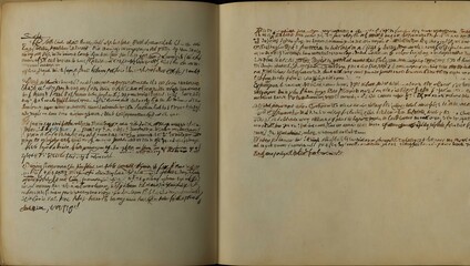 Obraz premium Page filled with handwritten text