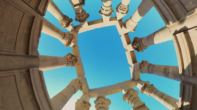 Footage from the Philae Temple in Aswan Egypt