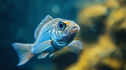 Obraz premium Close-up of a fish underwater with blurred background