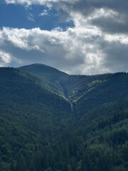 clouds over the mountains