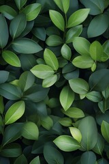 Obraz premium A diverse collection of green leaves showcasing various shapes and textures in natural light