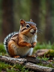 Playful Chipmunk Vector Illustration for Cartoons and Clipart.