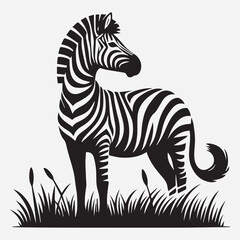 zebra silhouette vector image illustration and art work