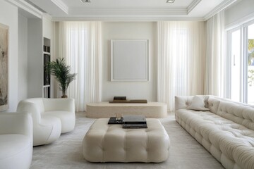 Modern Living Room Design with Elegant Seating and Contemporary Decor