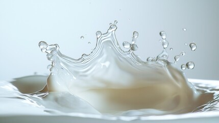 Close-up of white liquid splash captured in motion